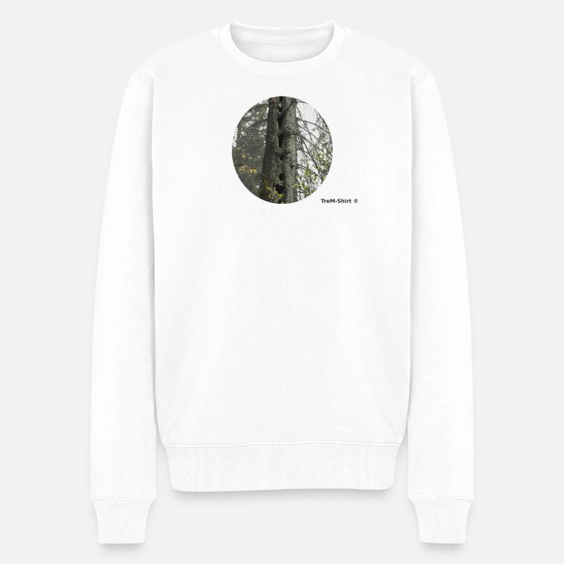 Flûte de pic sur épicéa - Pull Premium bio Homme - blanc
