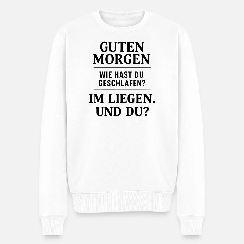 Bonjour drôle - Pull Premium bio Homme - blanc