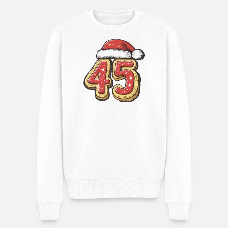 Biscuit de Noël à 45 chiffres - Pull Premium bio Homme - blanc