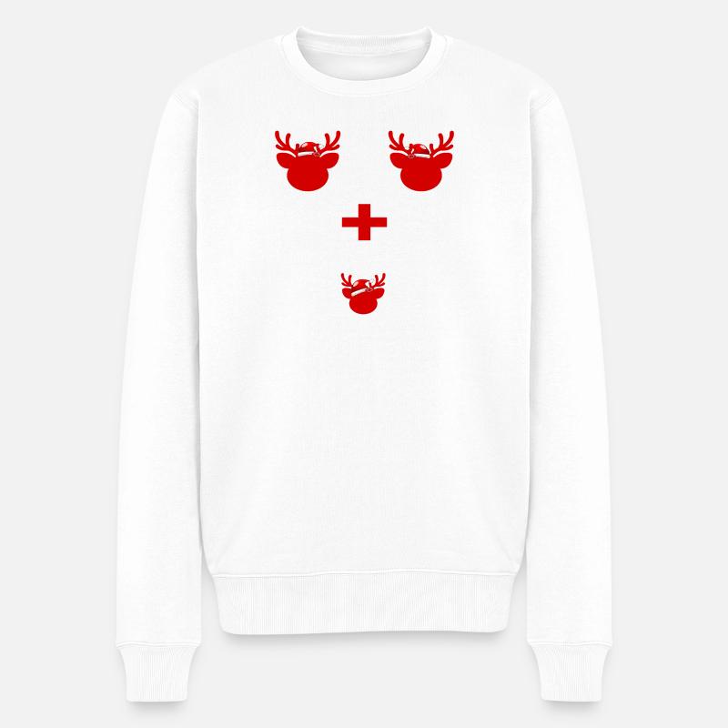 PREMIER RENNE TRIO DE NOËL - Pull Premium bio Homme - blanc