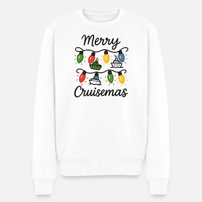 Merry Cruisemas Weihnachten - Männer Premium Bio Pullover - Weiß