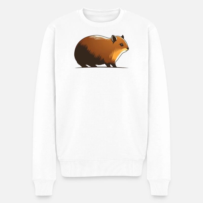 Klippschliefer - Männer Premium Bio Pullover - Weiß