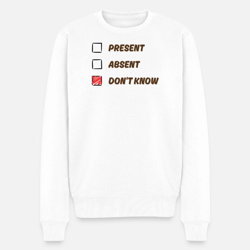 Weiß ich nicht - Männer Premium Bio Pullover - Weiß