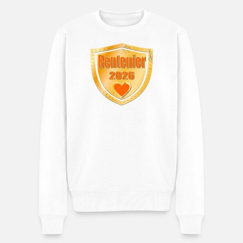 Rentier 2026 - Pull Premium bio Homme - blanc