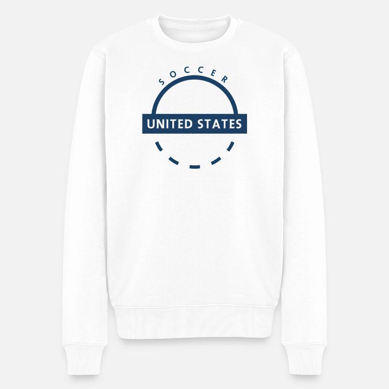 US Soccer Bogenwappen - Männer Premium Bio Pullover - Weiß