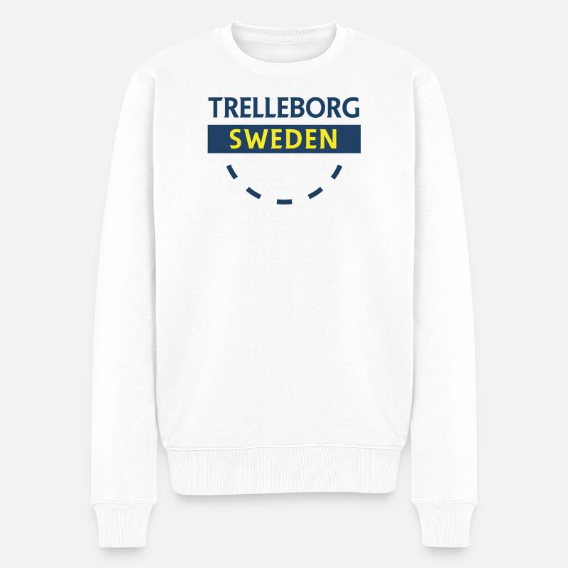 Trelleborg Suède Logo Arc - Pull Premium bio Homme - blanc
