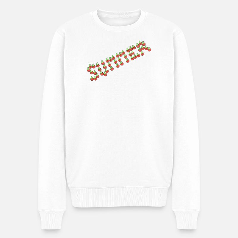 Sommertomate - Männer Premium Bio Pullover - Weiß