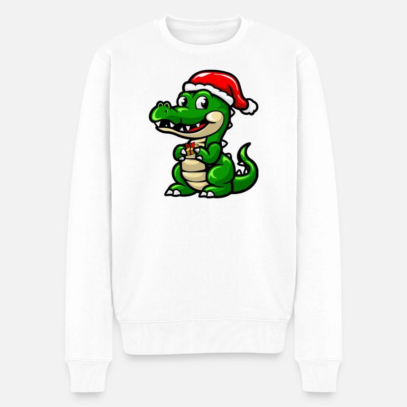 Noël de l’alligator - Pull Premium bio Homme - blanc