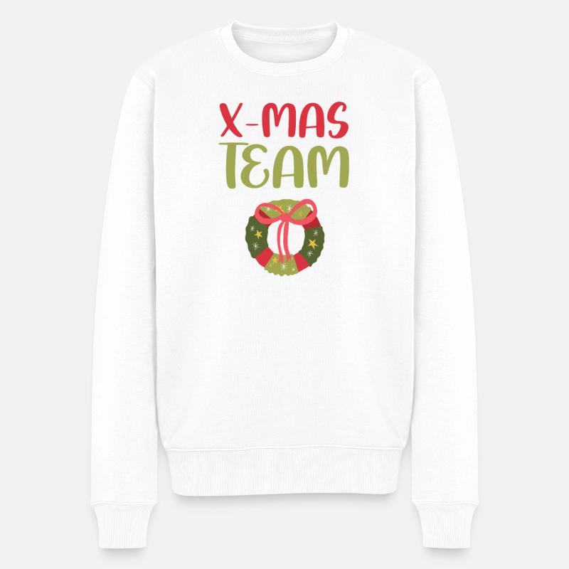 X-Mas Team - Männer Premium Bio Pullover - Weiß