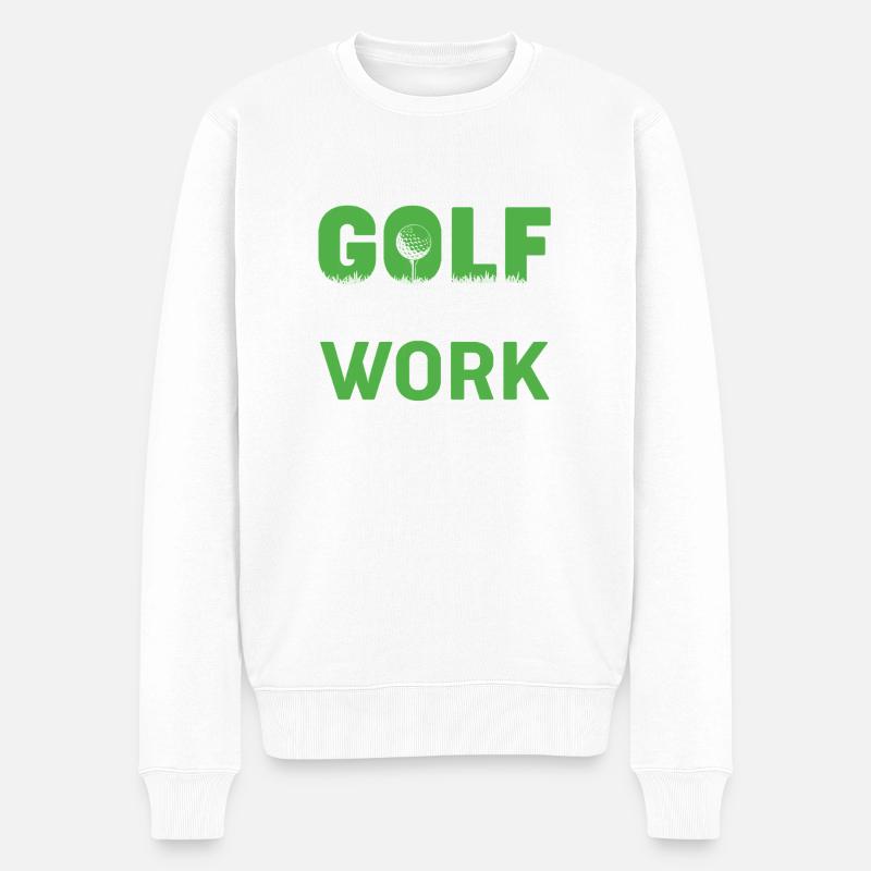 Golf - Männer Premium Bio Pullover - Weiß
