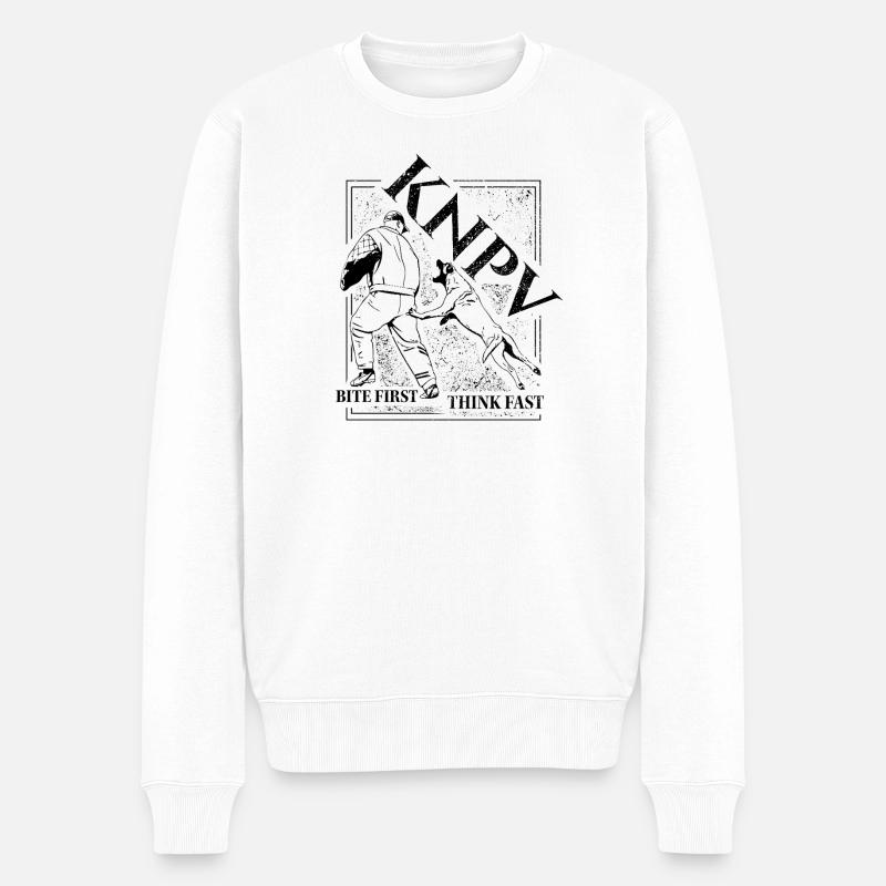 Formation de chiens de travail KNPV - Pull Premium bio Homme - blanc