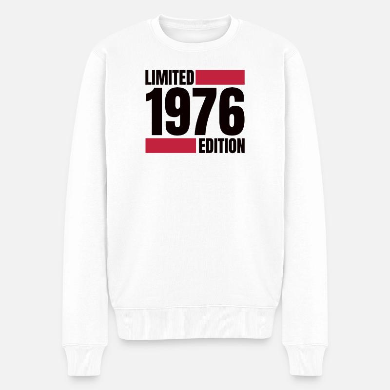 Limited Edition 1976 – Original seit ’76 - Männer Premium Bio Pullover - Weiß