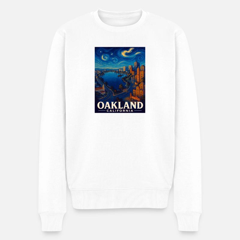 Oakland Kalifornien - Männer Premium Bio Pullover - Weiß