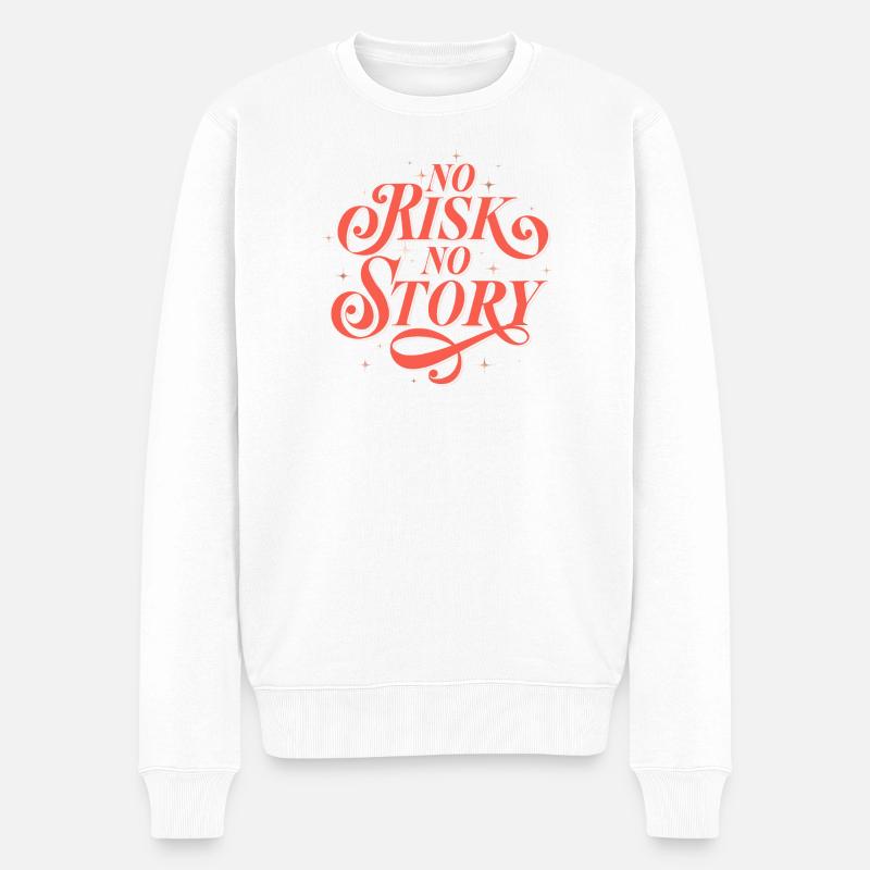 AUCUN RISQUE. PAS D’HISTOIRE. - Pull Premium bio Homme - blanc