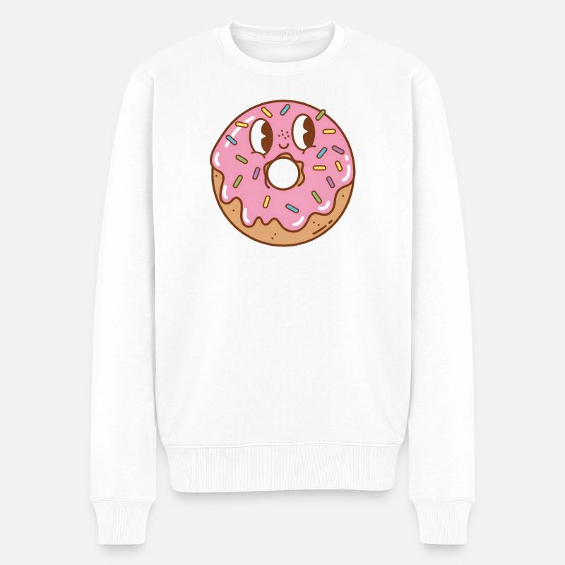 Beignet - Pull Premium bio Homme - blanc