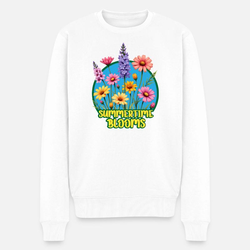 Floraison estivale - Pull Premium bio Homme - blanc