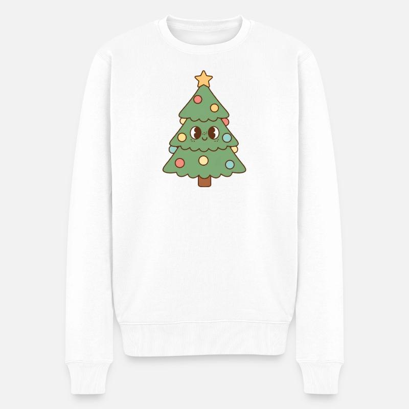 Arbre de Noël - Pull Premium bio Homme - blanc