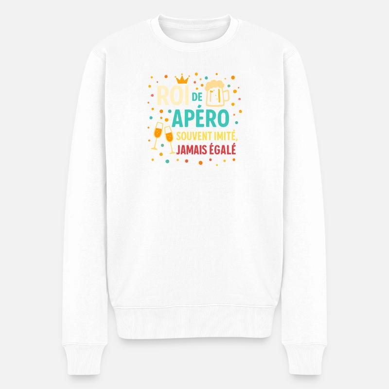 Roi de l'Apéro Inimitable - Pull Premium bio Homme - blanc