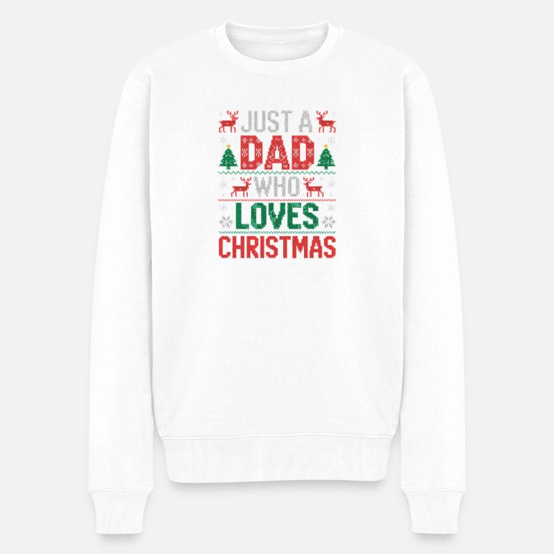 Seul un papa aime Noël - Pull Premium bio Homme - blanc
