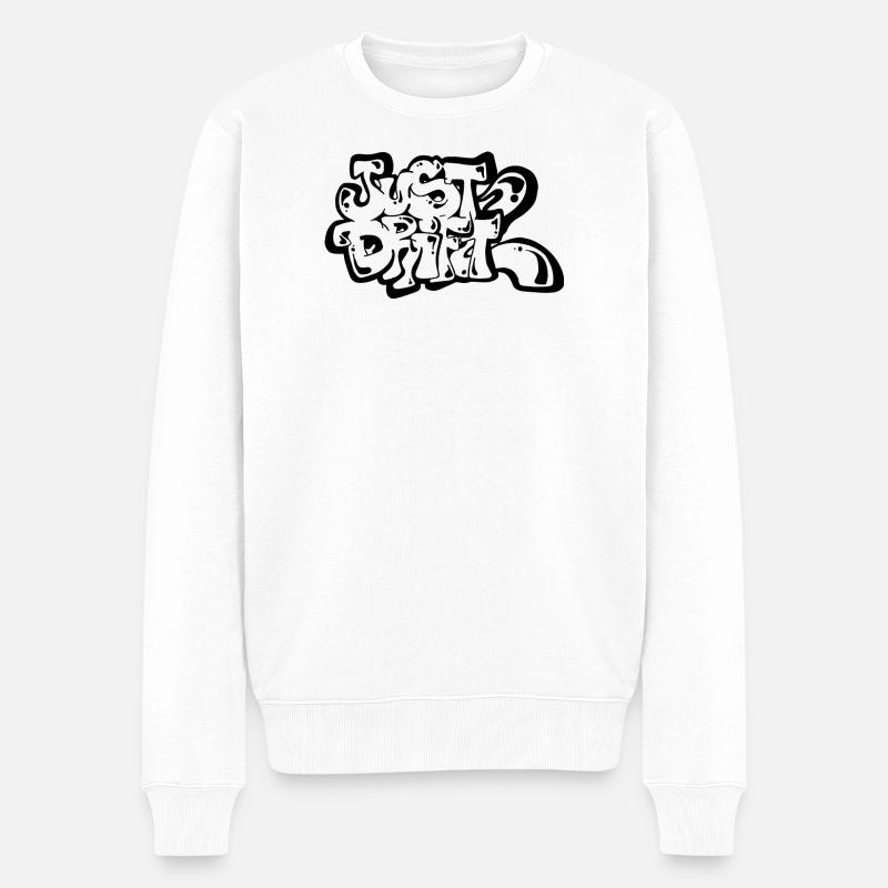 Just Drift 02 - Männer Premium Bio Pullover - Weiß
