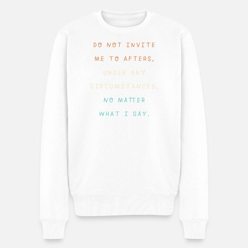 Techno House Electro Festival Hardstyle EDM - Männer Premium Bio Pullover - Weiß