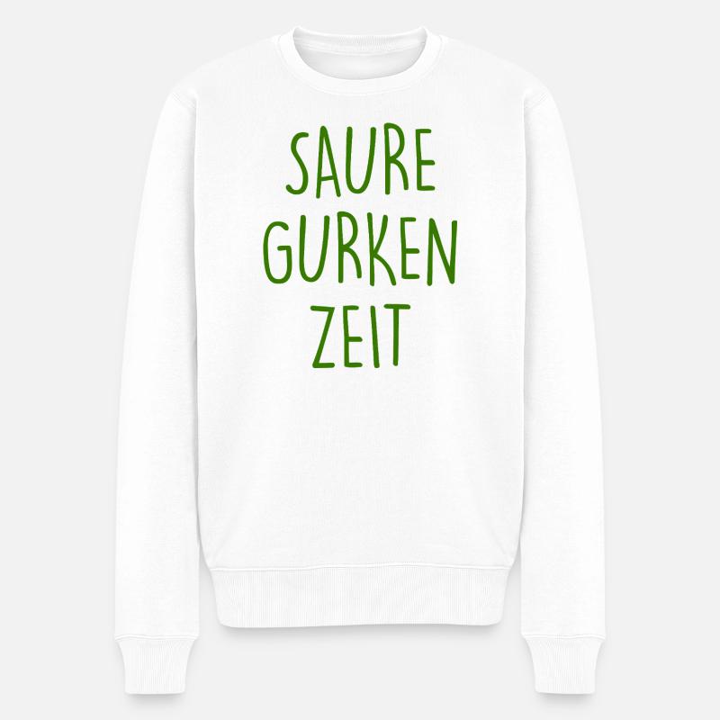 L’heure du concombre aigre - Pull Premium bio Homme - blanc