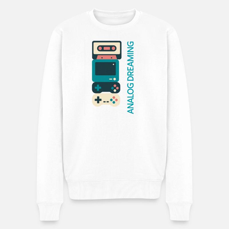 Analog Dreaming Console Stack - Men's Premium Organic Jumper - white