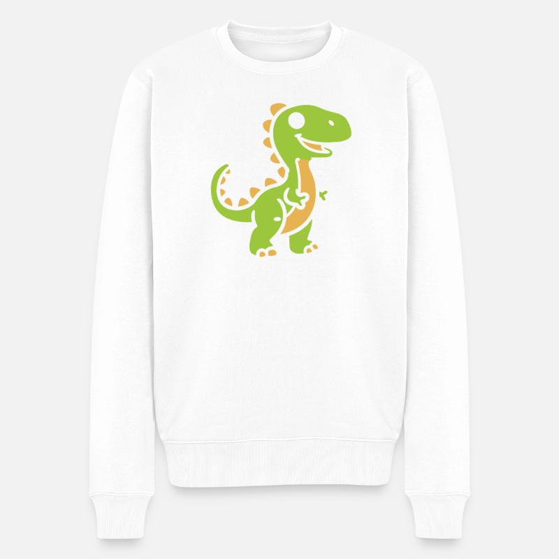 Mignon Petit dinosaure - Pull Premium bio Homme - blanc