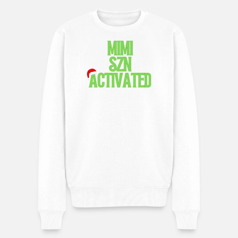 Mimi Szn Activated - Weihnachtsdesign - Männer Premium Bio Pullover - Weiß