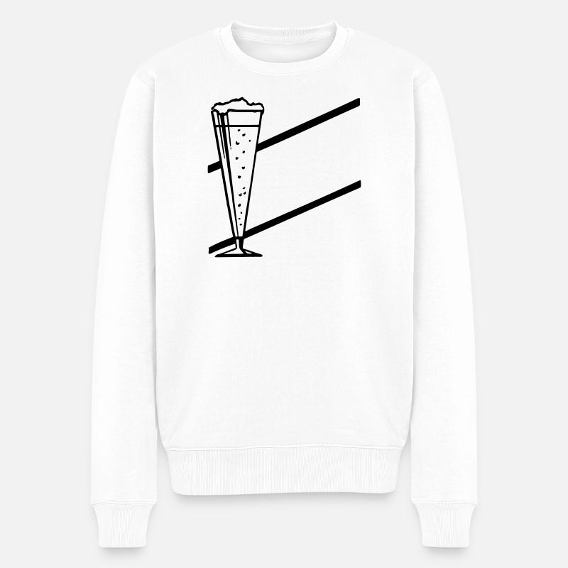 Stabglas - Männer Premium Bio Pullover - Weiß