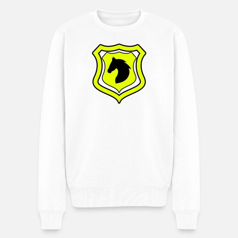 Pferde - Männer Premium Bio Pullover - Weiß