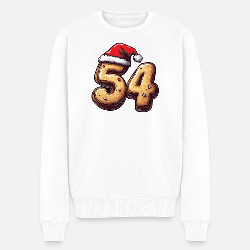 Biscuit de Noël à 54 chiffres - Pull Premium bio Homme - blanc