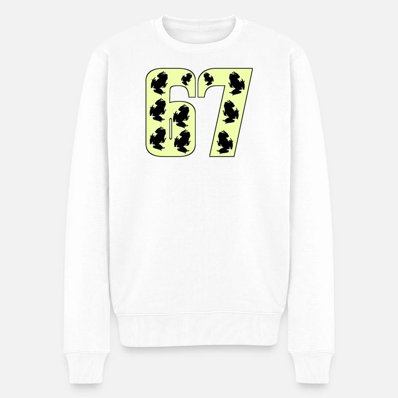 67 Numéros Numéro 67 - Pull Premium bio Homme - blanc