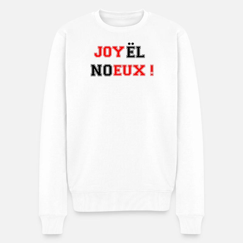 Frohe Weihnachten umgekehrt - Männer Premium Bio Pullover - Weiß