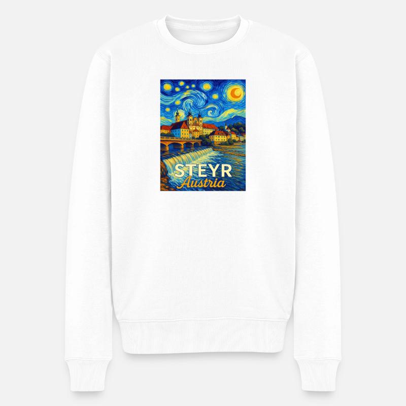 Steyr, Autriche - Pull Premium bio Homme - blanc