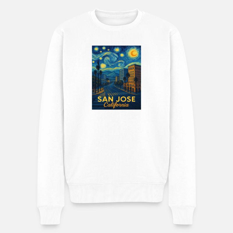 San Jose Kalifornien - Männer Premium Bio Pullover - Weiß