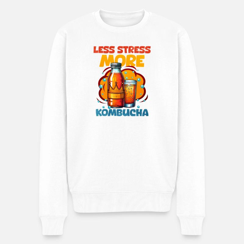 Le kombucha - Pull Premium bio Homme - blanc