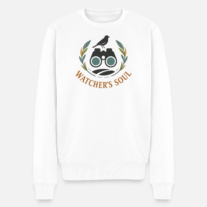 Watcher’s Soul - Männer Premium Bio Pullover - Weiß