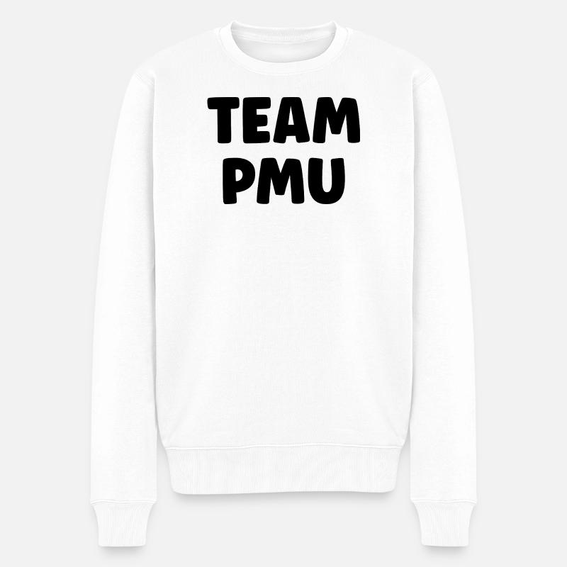 Humour PMU - Pull Premium bio Homme - blanc