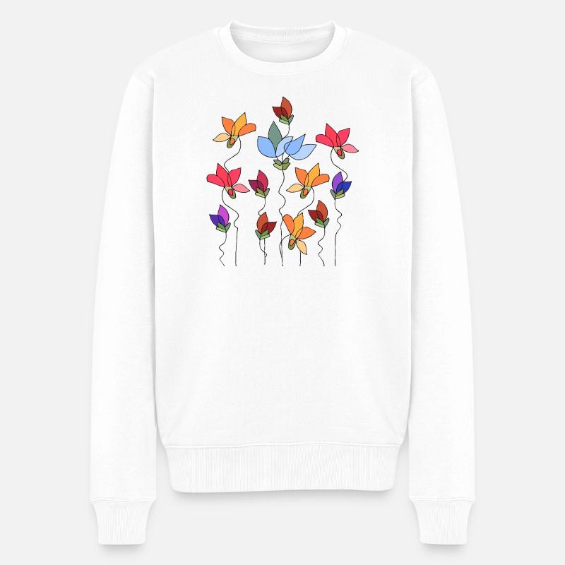 Fleur - Pull Premium bio Homme - blanc