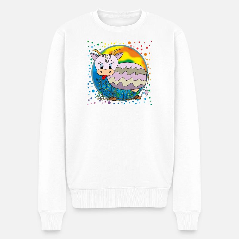 Vache - Pull Premium bio Homme - blanc