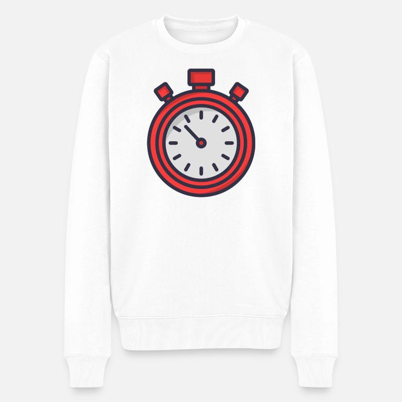 Chronomètre - Pull Premium bio Homme - blanc