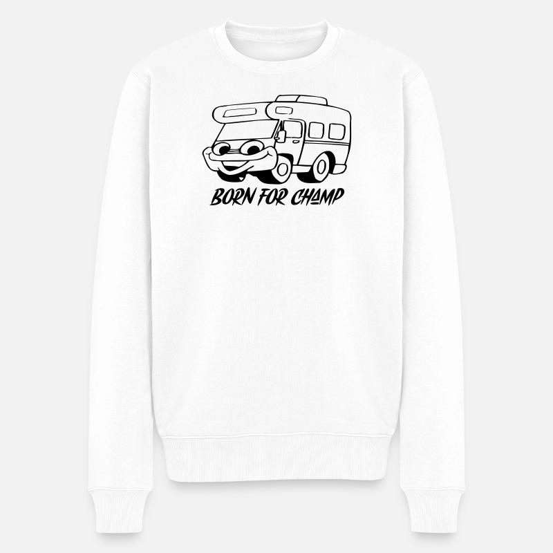 Born for Champions - Männer Premium Bio Pullover - Weiß