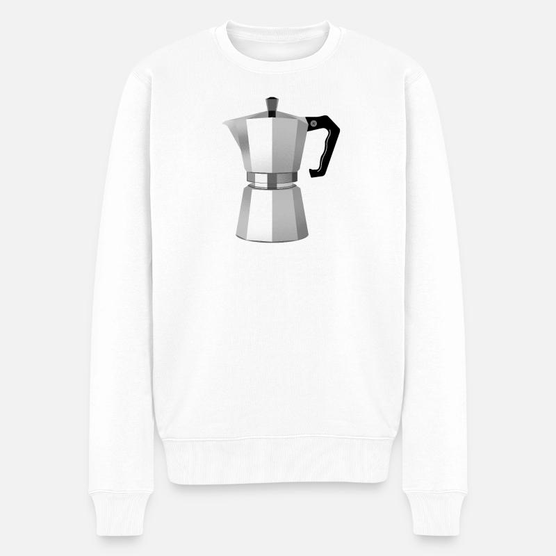 Kaffee? - Männer Premium Bio Pullover - Weiß