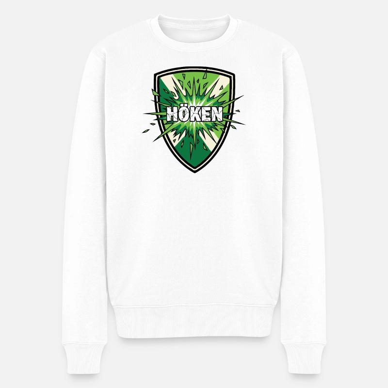 Höken Achterhoek Flagge - Männer Premium Bio Pullover - Weiß