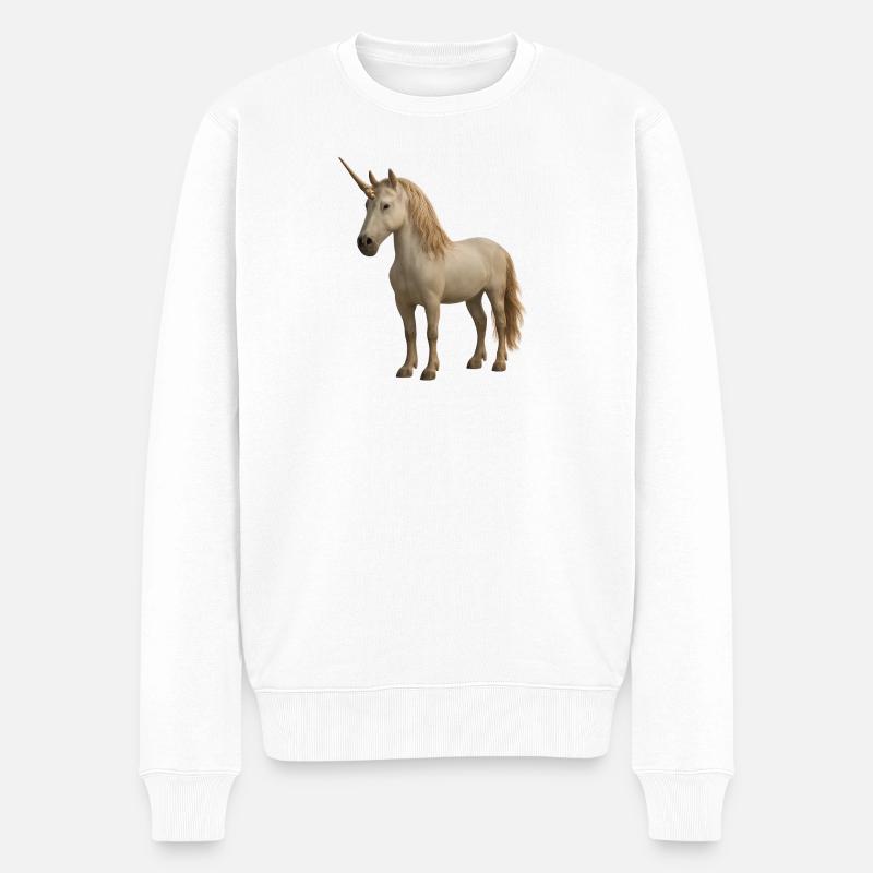 Licorne Crème - Pull Premium bio Homme - blanc