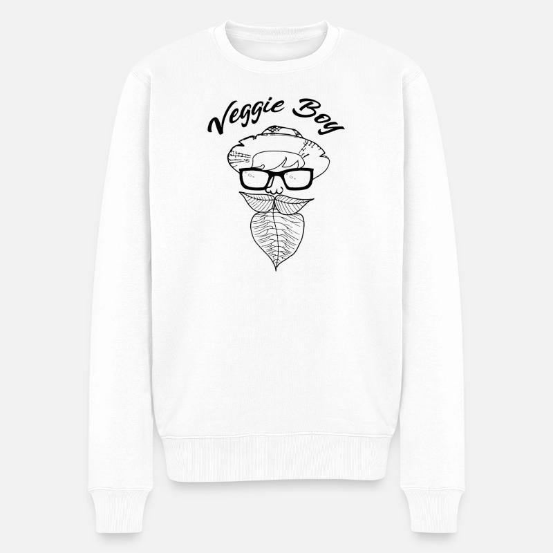 veggie - Männer Premium Bio Pullover - Weiß