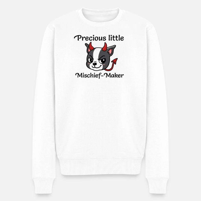 Kostbarer kleiner Unruhestifter - Männer Premium Bio Pullover - Weiß