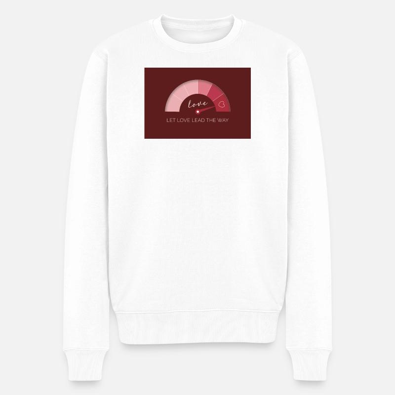 Laissez l’amour vous guider - Pull Premium bio Homme - blanc