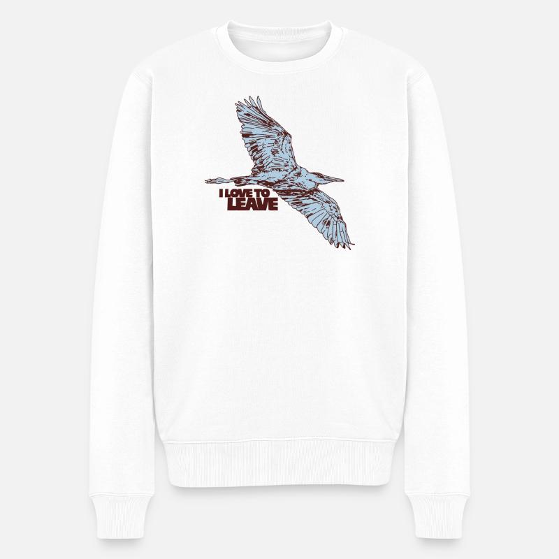 ICH LIEBE ES, ZU GEHEN - Männer Premium Bio Pullover - Weiß